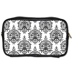 Black And White Ornament Damask Vintage Toiletries Bag (one Side) by ConteMonfrey