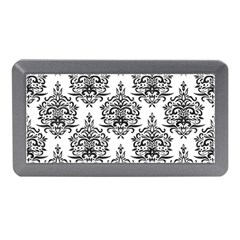 Black And White Ornament Damask Vintage Memory Card Reader (mini) by ConteMonfrey