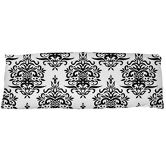 Black And White Ornament Damask Vintage Body Pillow Case (dakimakura) by ConteMonfrey