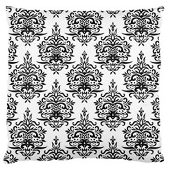 Black And White Ornament Damask Vintage Large Cushion Case (one Side) by ConteMonfrey