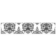 Black And White Ornament Damask Vintage Small Flano Scarf