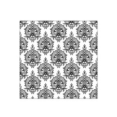 Black And White Ornament Damask Vintage Satin Bandana Scarf 22  X 22  by ConteMonfrey