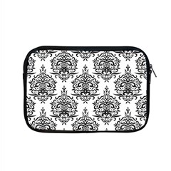 Black And White Ornament Damask Vintage Apple Macbook Pro 15  Zipper Case by ConteMonfrey