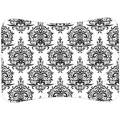 Black And White Ornament Damask Vintage Velour Seat Head Rest Cushion by ConteMonfrey