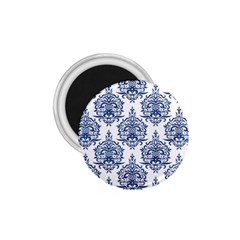 Blue And White Ornament Damask Vintage 1 75  Magnets by ConteMonfrey