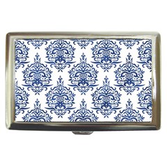 Blue And White Ornament Damask Vintage Cigarette Money Case by ConteMonfrey