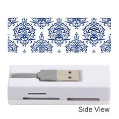 Blue And White Ornament Damask Vintage Memory Card Reader (stick) by ConteMonfrey