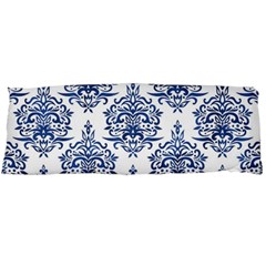 Blue And White Ornament Damask Vintage Body Pillow Case (dakimakura) by ConteMonfrey