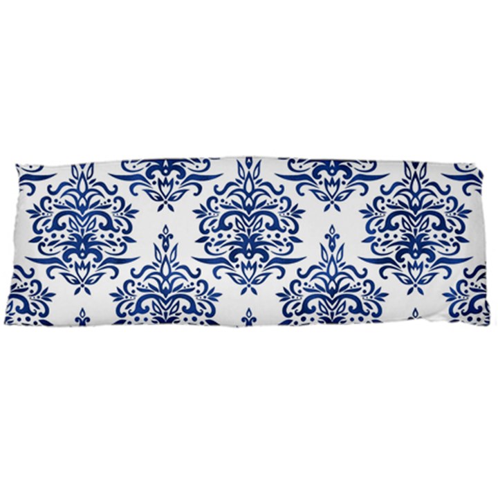 Blue And White Ornament Damask Vintage Body Pillow Case (Dakimakura)