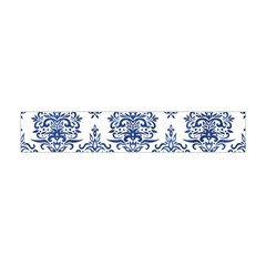 Blue And White Ornament Damask Vintage Flano Scarf (mini) by ConteMonfrey