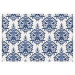 Blue And White Ornament Damask Vintage Banner and Sign 6  x 4  Front