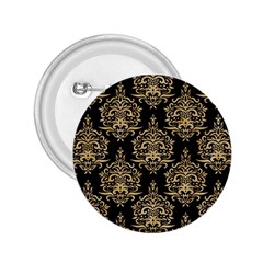 Black And Cream Ornament Damask Vintage 2 25  Buttons by ConteMonfrey