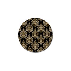 Black And Cream Ornament Damask Vintage Golf Ball Marker by ConteMonfrey