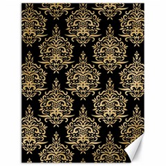 Black And Cream Ornament Damask Vintage Canvas 18  X 24  by ConteMonfrey