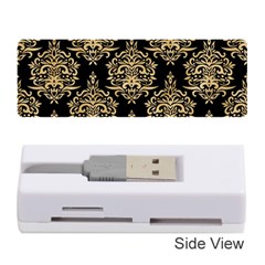 Black And Cream Ornament Damask Vintage Memory Card Reader (stick) by ConteMonfrey