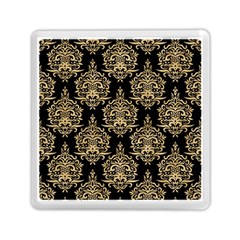 Black And Cream Ornament Damask Vintage Memory Card Reader (square) by ConteMonfrey