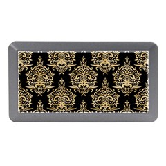 Black And Cream Ornament Damask Vintage Memory Card Reader (mini) by ConteMonfrey