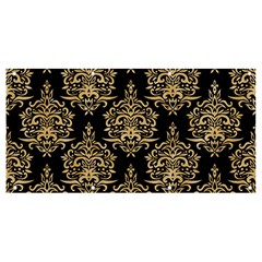 Black And Cream Ornament Damask Vintage Banner And Sign 8  X 4  by ConteMonfrey