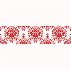 White And Red Ornament Damask Vintage Large Bar Mats by ConteMonfrey