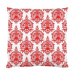 White And Red Ornament Damask Vintage Standard Cushion Case (two Sides) by ConteMonfrey