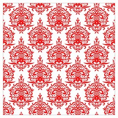 White And Red Ornament Damask Vintage Lightweight Scarf  by ConteMonfrey