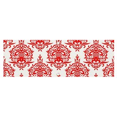 White And Red Ornament Damask Vintage Banner And Sign 6  X 2  by ConteMonfrey