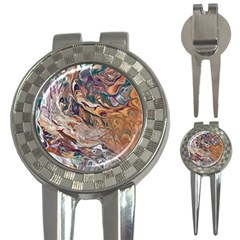 Abstract Ammonite I 3-in-1 Golf Divots by kaleidomarblingart