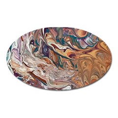 Abstract Ammonite I Oval Magnet by kaleidomarblingart