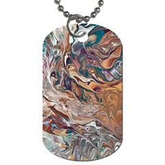 Abstract Ammonite I Dog Tag (one Side) by kaleidomarblingart