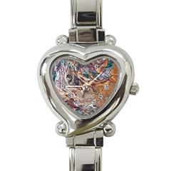 Abstract Ammonite I Heart Italian Charm Watch by kaleidomarblingart