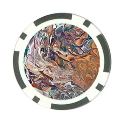 Abstract Ammonite I Poker Chip Card Guard by kaleidomarblingart