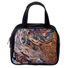 Abstract Ammonite I Classic Handbag (one Side) by kaleidomarblingart