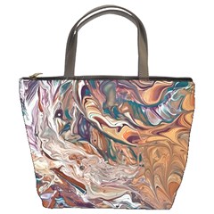 Abstract Ammonite I Bucket Bag by kaleidomarblingart