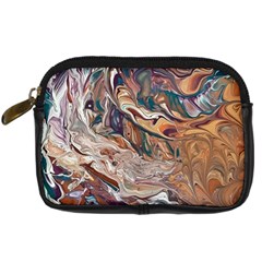 Abstract Ammonite I Digital Camera Leather Case by kaleidomarblingart