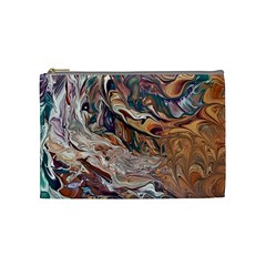 Abstract Ammonite I Cosmetic Bag (medium) by kaleidomarblingart