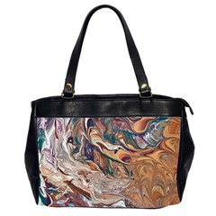 Abstract Ammonite I Oversize Office Handbag (2 Sides) by kaleidomarblingart