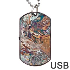 Abstract Ammonite I Dog Tag Usb Flash (one Side) by kaleidomarblingart