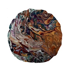 Abstract Ammonite I Standard 15  Premium Flano Round Cushions by kaleidomarblingart