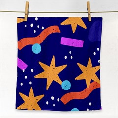 Star Abstract Pattern Wallpaper Face Towel by Wegoenart