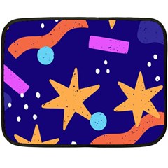 Star Abstract Pattern Wallpaper Double Sided Fleece Blanket (mini)  by Wegoenart