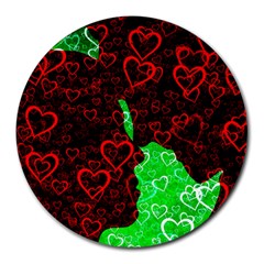 Few Love Heart Hearts Romance Round Mousepads