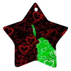 Few Love Heart Hearts Romance Star Ornament (Two Sides)