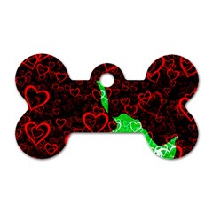 Few Love Heart Hearts Romance Dog Tag Bone (One Side)