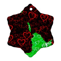 Few Love Heart Hearts Romance Ornament (Snowflake)