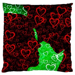 Few Love Heart Hearts Romance Large Flano Cushion Case (One Side)