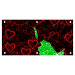 Few Love Heart Hearts Romance Banner and Sign 6  x 3  Front