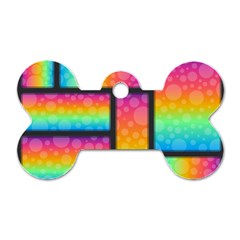 Background Colorful Abstract Dog Tag Bone (one Side) by Wegoenart