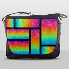 Background Colorful Abstract Messenger Bag by Wegoenart