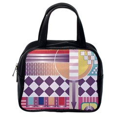 Abstract Shapes Colors Gradient Classic Handbag (one Side)