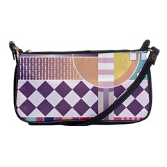 Abstract Shapes Colors Gradient Shoulder Clutch Bag